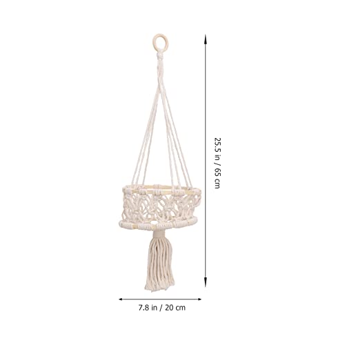 Hanging Plant Holder with Cotton Rope for Green Plants

Audience: General public interested in hanging plant holders and green plants.