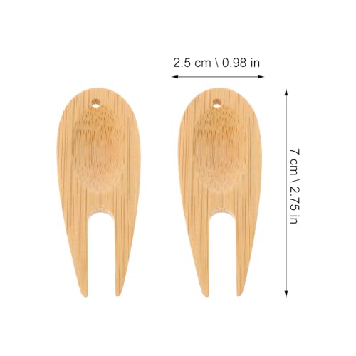 75-Piece Green Bamboo Golf Divot Fixer Tool Set for Golfers and Musicians