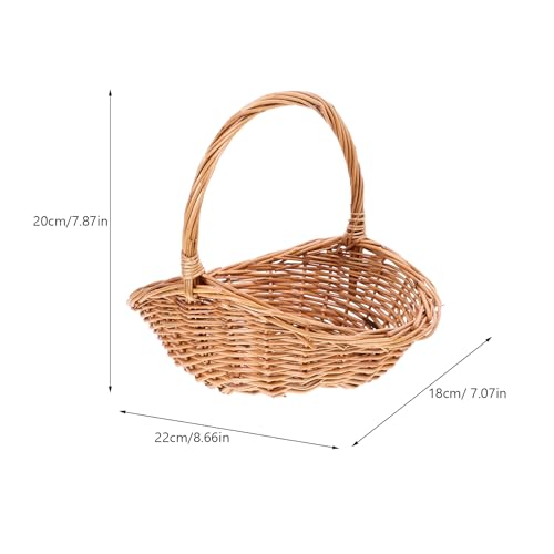 Handmade Wicker Baskets for Fruits and Vegetables: Ideal for Picnics and Gardens