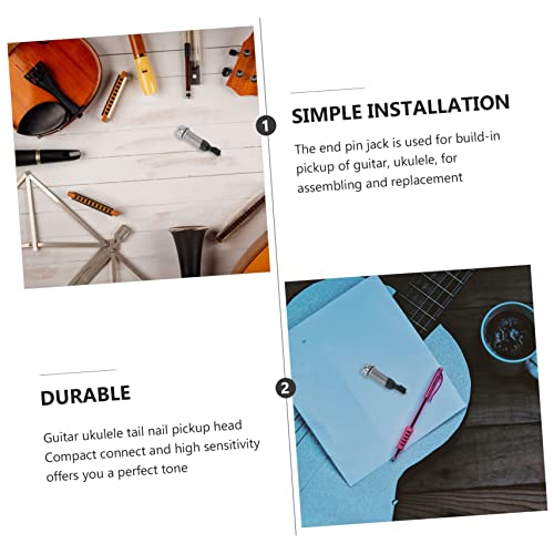 Kisangel Guitar Stereo Output Jack Socket Silver Tone Accessory