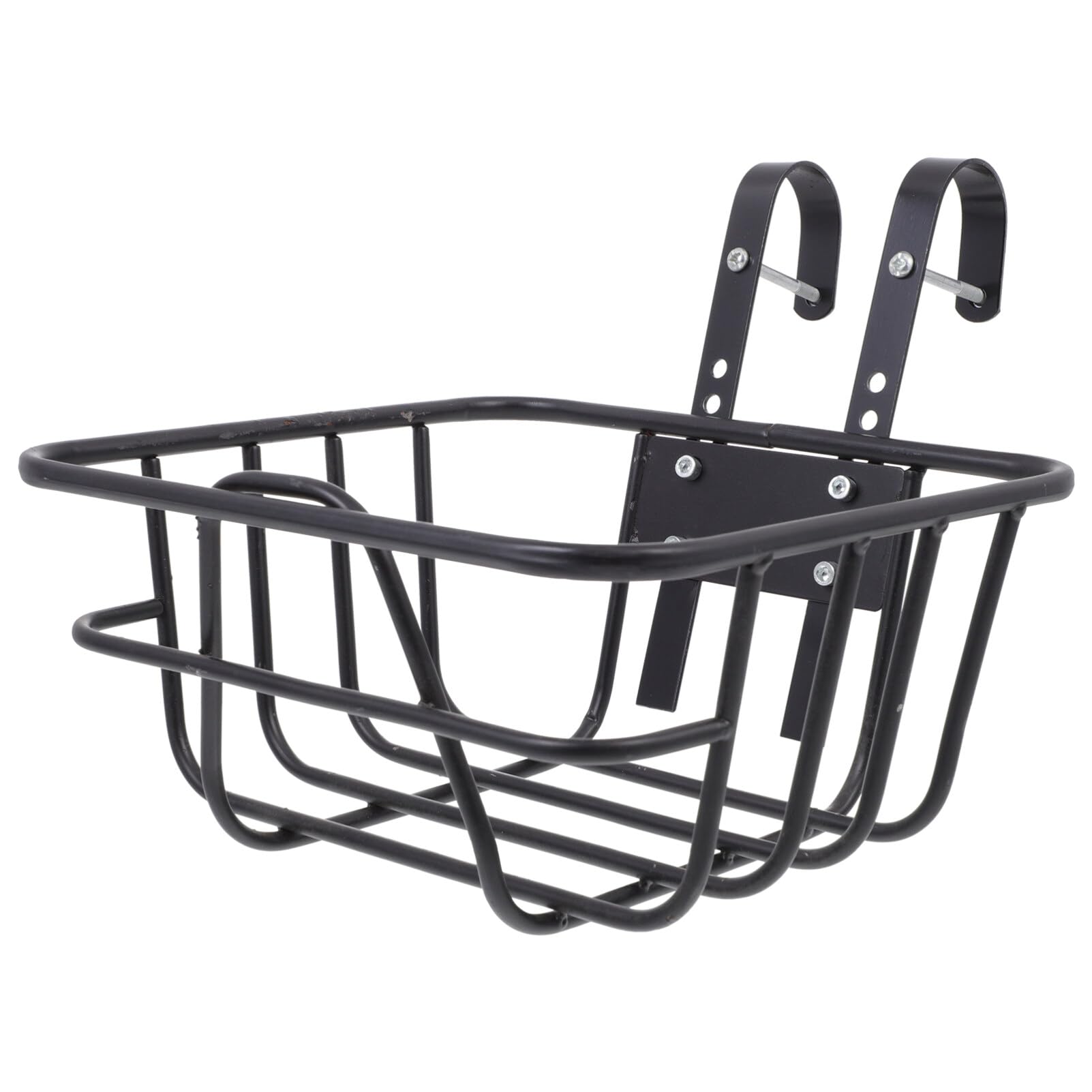 Small Black Bike Front Basket for Mountain Bikes - Kisangel Wire Metal Accessory