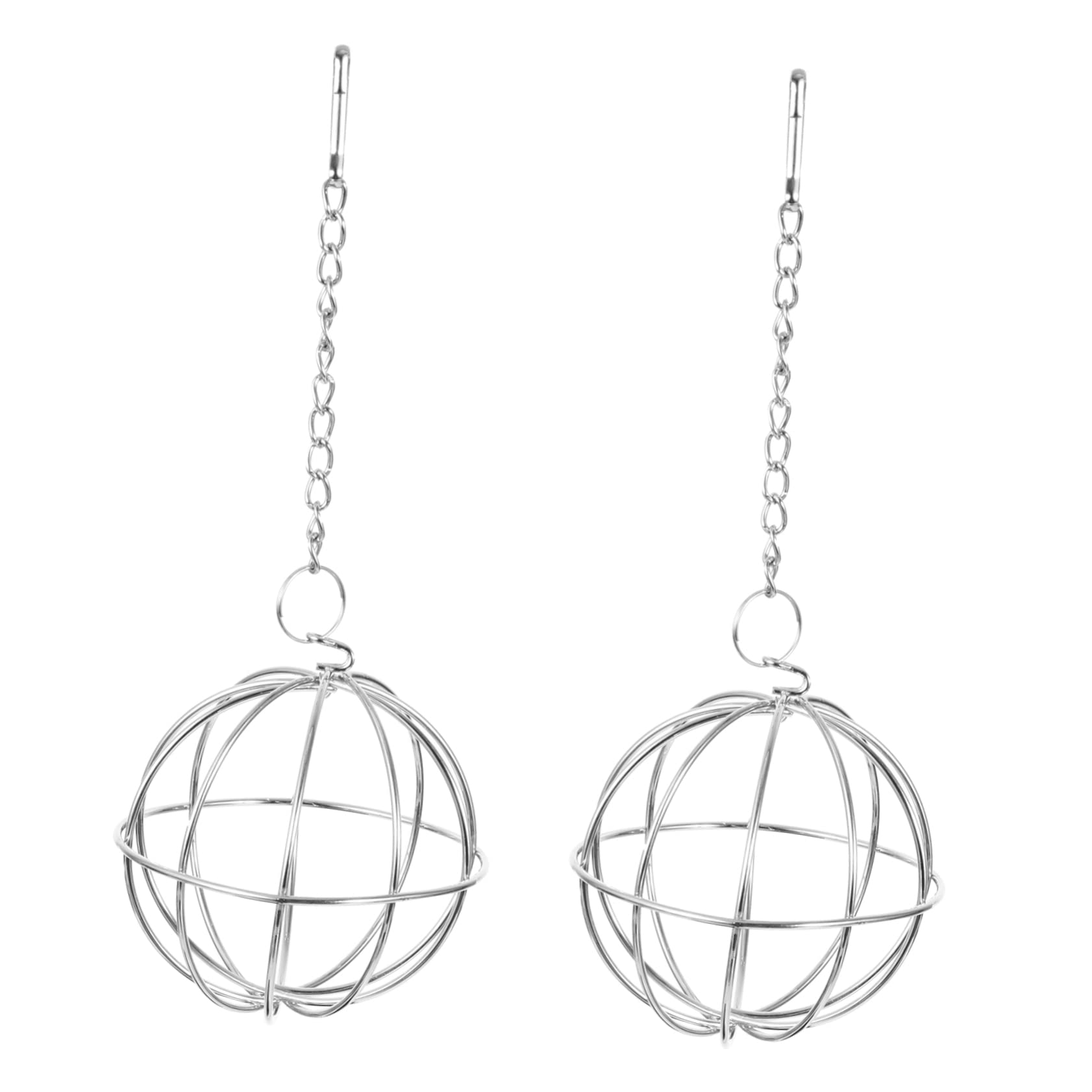 Chicken Feeder Set for Hanging Outside - Stainless Steel - 2 Pieces