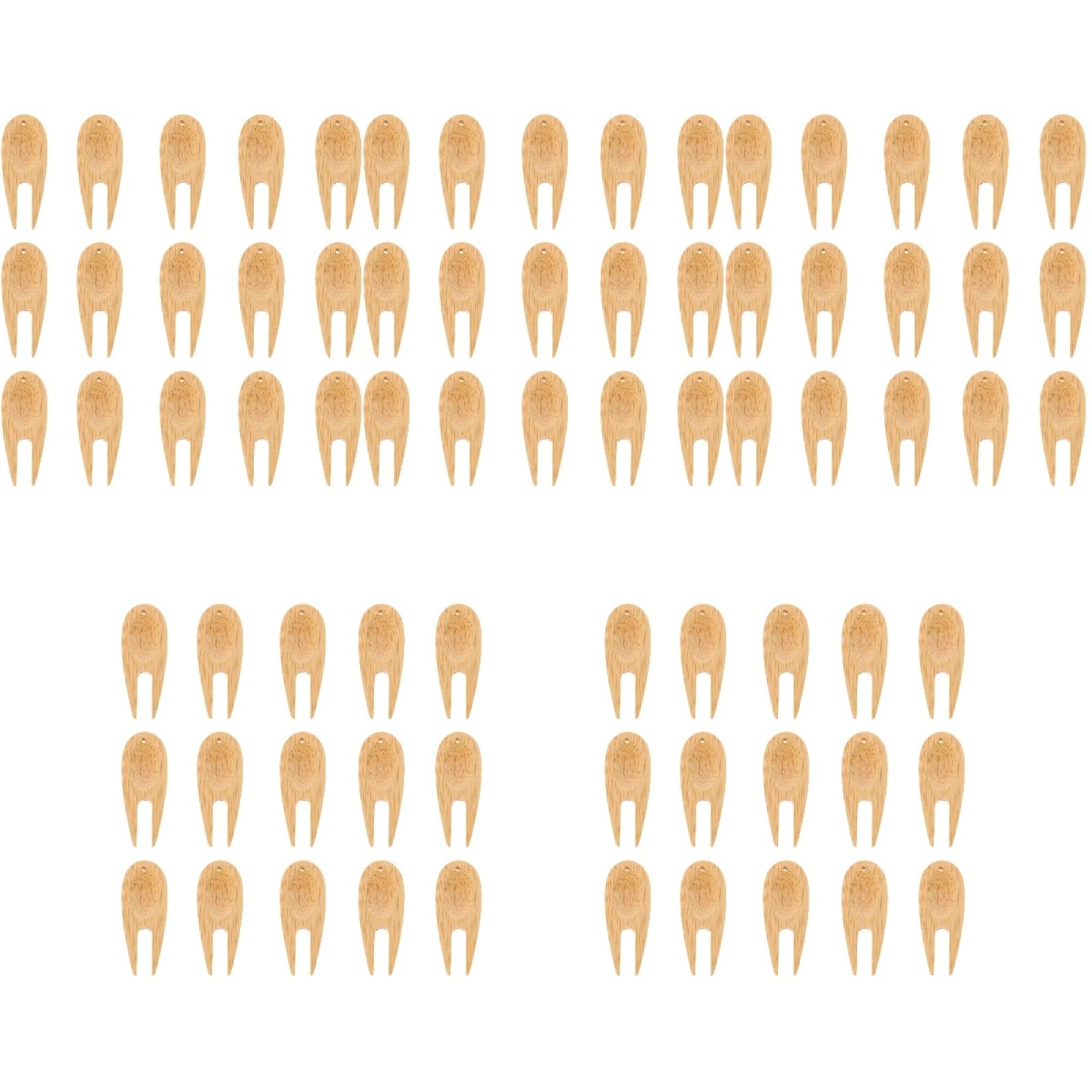 75-Piece Green Bamboo Golf Divot Fixer Tool Set for Golfers and Musicians